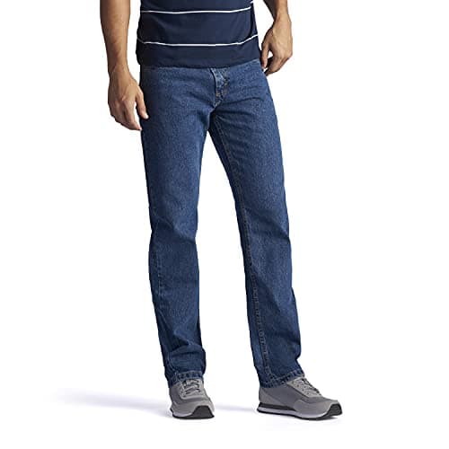 Lee Men's Regular Fit Straight Leg Jean, Medium Stone, 38W x 34L
