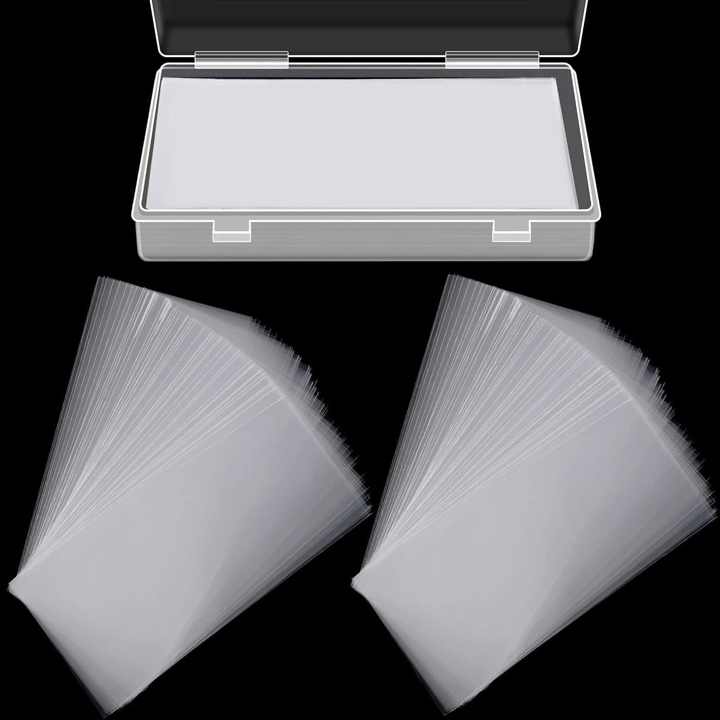 Shappy 301 Pieces Paper Money Holders Bill Holder with Storage Case Plastic Money Storage Sleeves for Collectors Money Sleeves Protector