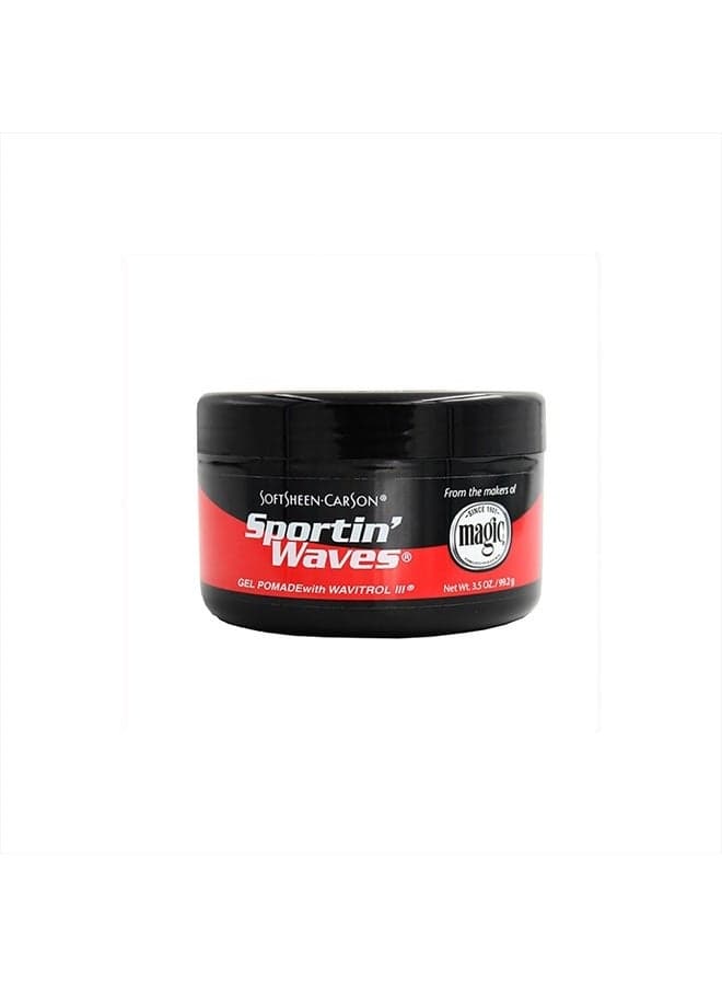 Sportin' Waves Gel Pomade with Wavitrol III, 3.5 oz