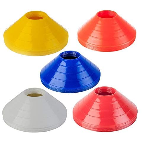 Griffin PVC Multicolour Saucer Cones | Space Marker (Pack of 10) - for Training of Football