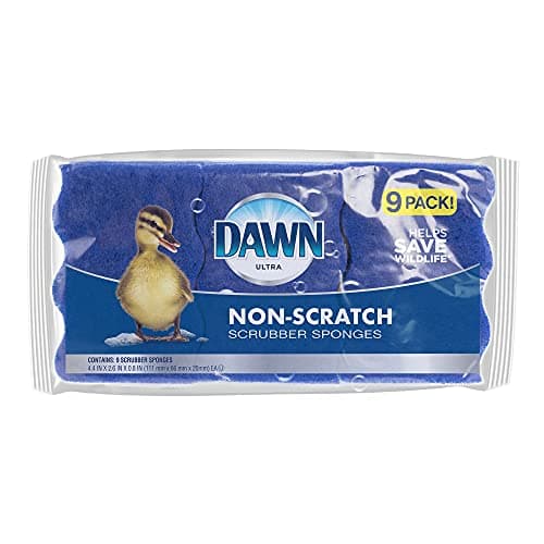 Dawn Non-Scratch Kitchen Dish Sponges, Blue (Pack of 9)