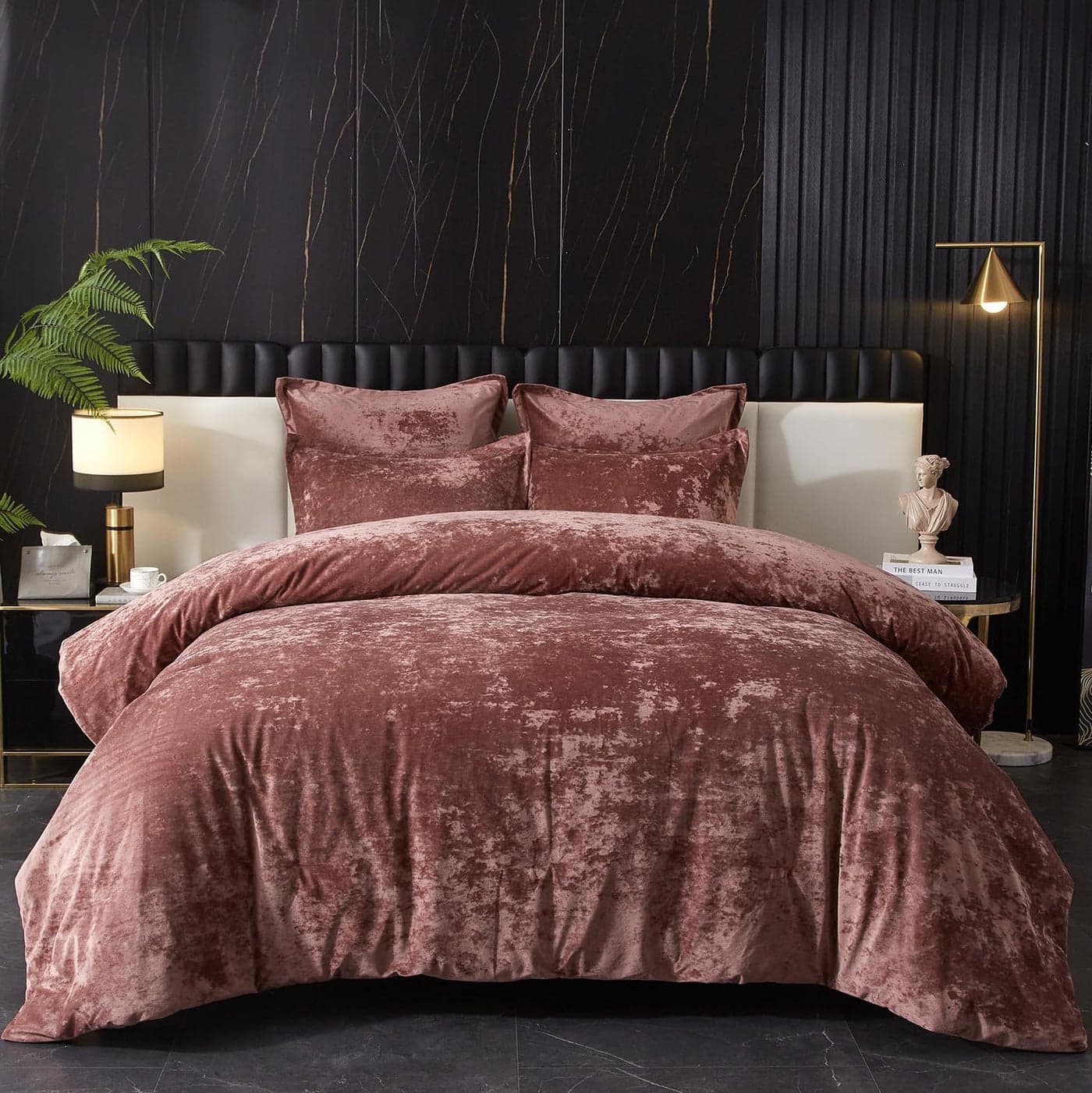 Ivellow Crushed Velvet Comforter Set King Lightweight Comforter Set 5pcs Ultra Soft Breathable Pink Comforter Set Luxury Cozy Flannel Comforter King Size 1 Comforter2 Pillow Shams 2 Euro Shams