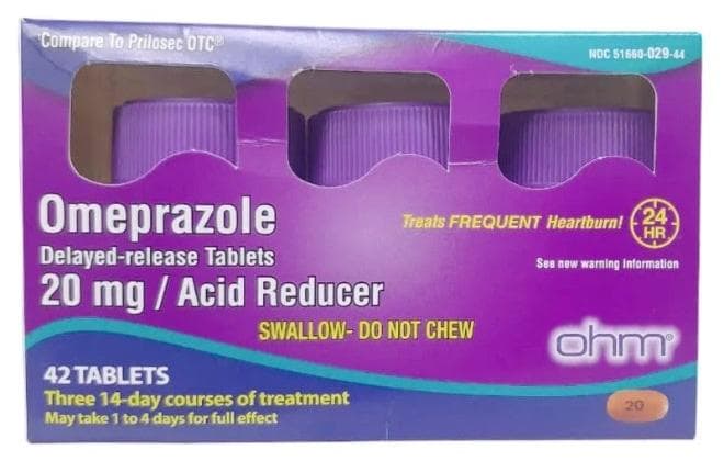 Omeprazole Tablets, Delayed-Release Tablets, 20mg Acid Reducer, 42 Tablets