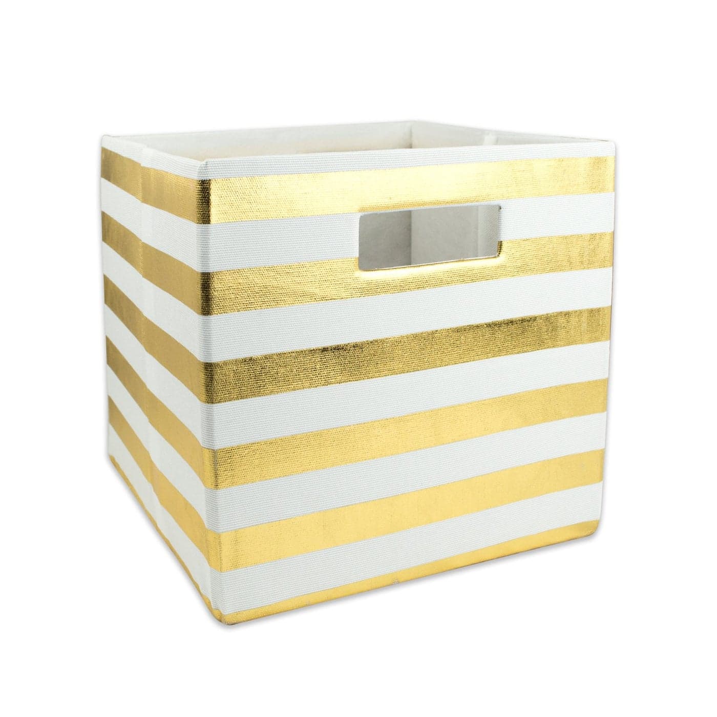 DII Polyester Cube Storage Collection Hard Sided Collapsible 11x11x11 Gold