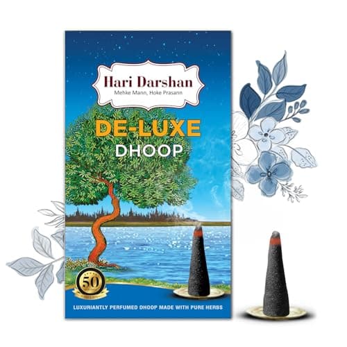 Hari Darshan Deluxe Wet Dhoop Sticks – 240 Sticks | Non-Toxic, Herbal & Natural Fragrance | Includes 12-20 Sticks Per Pack | Long-Lasting & Soothing Aroma for Puja, Meditation & Relaxation