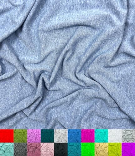 Barcelonetta Cotton Spandex Fabric by the Yard Stretchy Breathable Lightweight Cotton Fabric 60 Wide Roll Sewing 95 Cotton 5 Spandex Denim 1 Yard