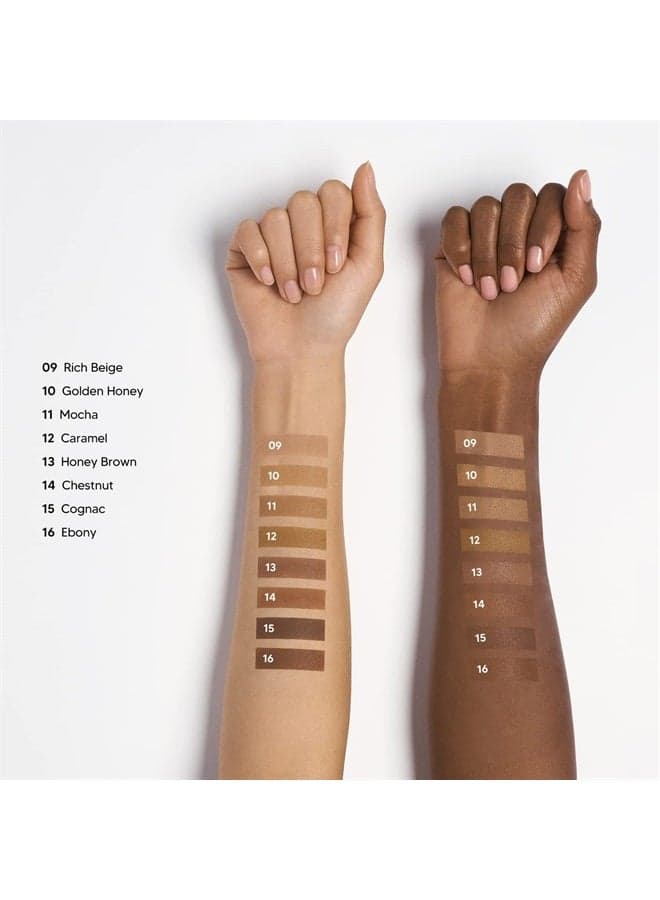 Mineral Pressed Powder Foundation, Medium to Full Coverage Natural Finish 0.35 Ounce (Honey Brown)