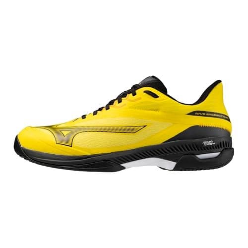 Mizuno Wave Exceed Court AC Men's Racquet Sports Shoes, Vibrant Yellow-Black, US Mens 10