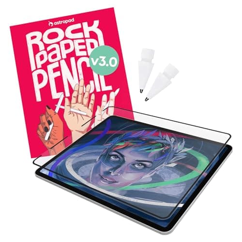 Astropad Rock Paper Pencil v30 Paper Screen Protector for iPad Pro 129 inch Gen 36 Apple Pencil Tips Replacement 2 Pack Compatible with Apple Pencil 1st2nd Gens and Pencil Pro