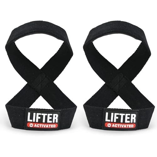 EasyHealth Figure 8 Lifting Straps for Gym | Deadlift Wrist Straps with Soft Padding & Anti Slip Grip | Weightlifting Straps for Powerlifting Bodybuilding Strength Training & Heavy Lifting |
