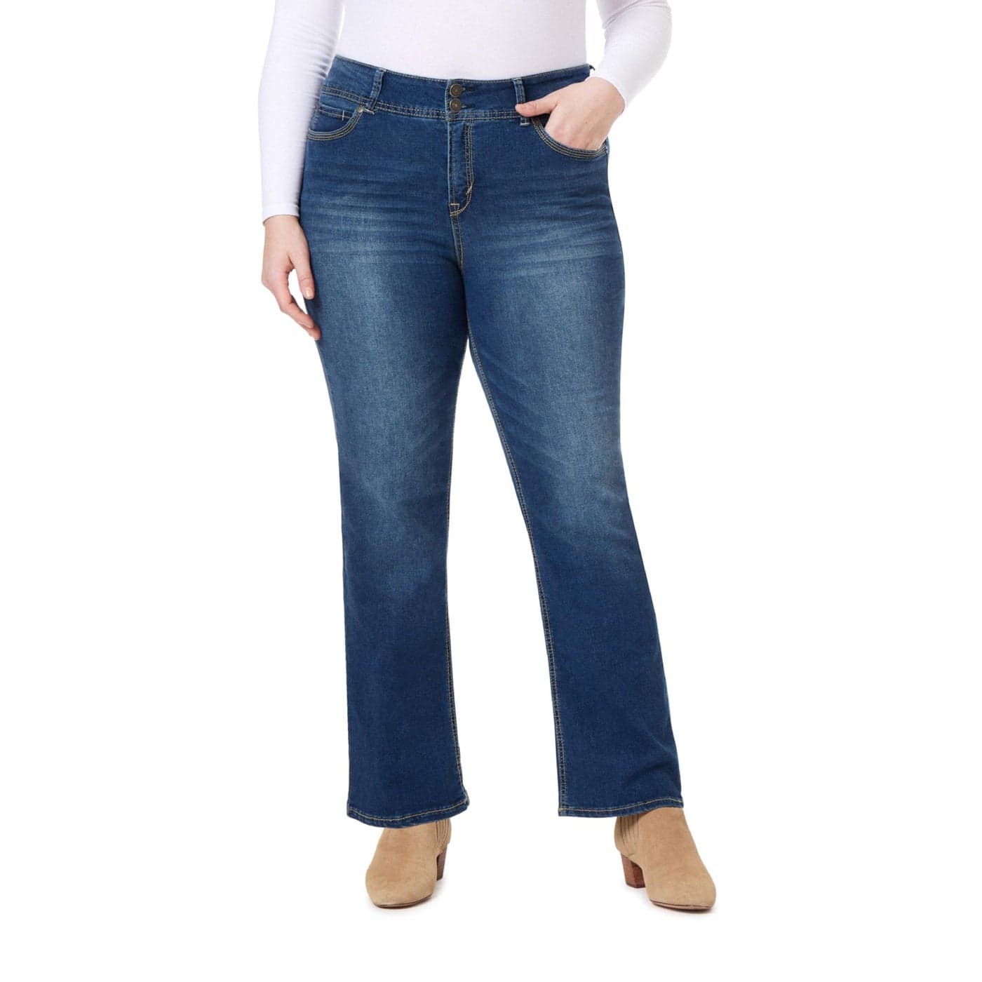 WallFlower Womens Size InstaStretch Luscious Curvy Bootcut Jeans Magic 18 Plus