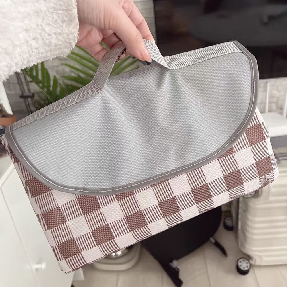 K Y KANGYUN Outdoor Picnic Blanket Extra Large Beach Blankets Foldable Lightweight Waterproof Sand Mat Picnic Blanket 80 x 60 for Beach Camping Hiking Park Patio Brown 80x60 inch