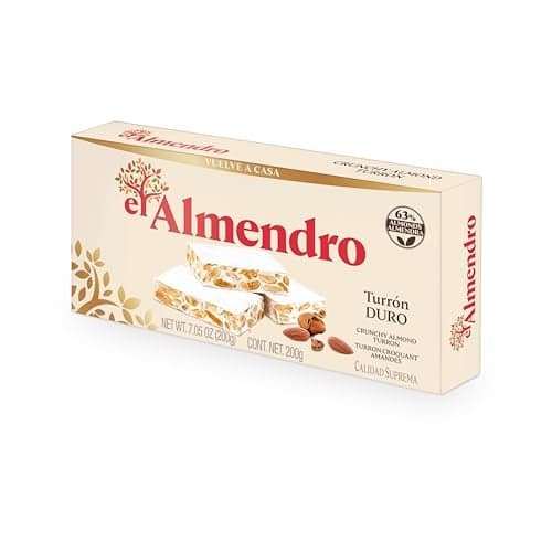 El Almendro Turrones Turron Duro Nougat Candy Crunchy Almond Torrone From Spain Traditional Spanish Brittle Dessert Gluten Free 1 Box 7oz