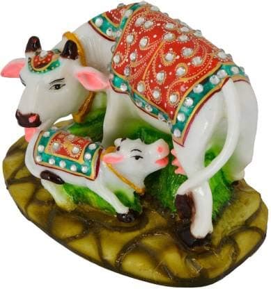 Dinine Craft Decorative Marble Cow