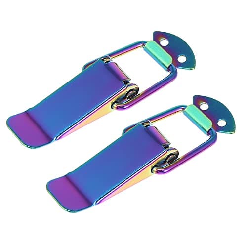 X AUTOHAUX Universal Car Bumper Security Hook Lock Clips Quick Release Hook Clips for Car Trunk Quick Release Fasteners for Trunk Bumpers Fenders Multicolor 105x33mm 2pcs