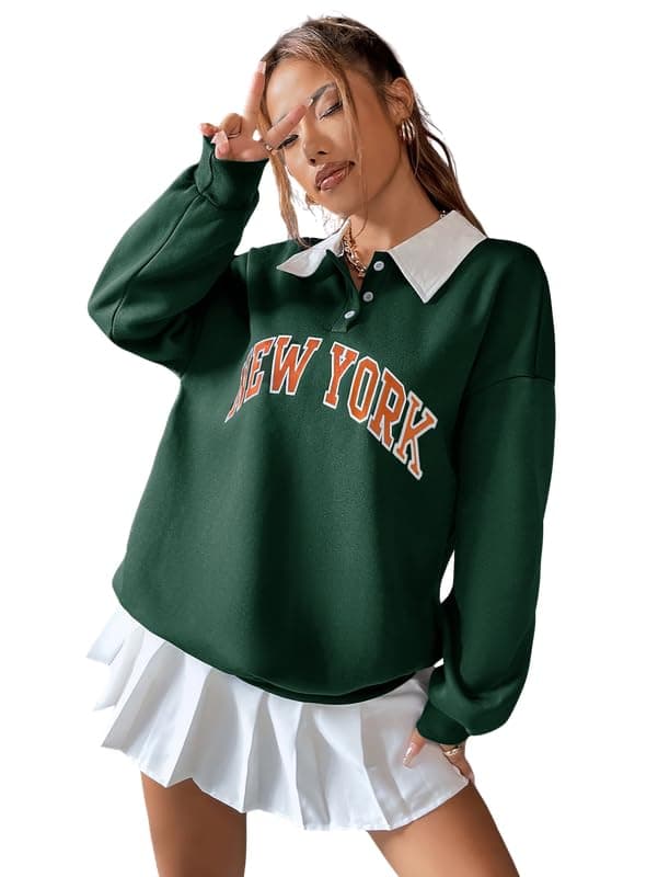 Imsa Moda Collar Button Hoodie/Sweatshirt | Polycotton Hoodies for Gym, Travel & Everyday Wear | Warm & Comfortable Casual Wear Green