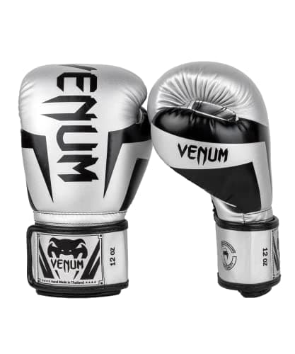 Venum Elite Boxing Gloves SilverBlack