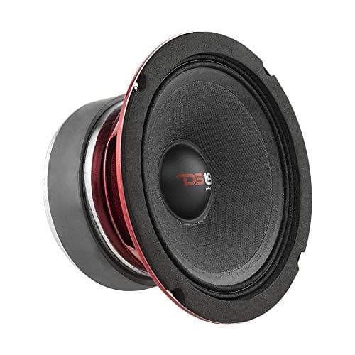 DS18 PRO-X5.4M Loudspeaker – 5.25", Midrange, Red Aluminum Bullet, 300W Max, 150W RMS, 4 Ohms - Premium Quality Audio Door Speakers for Car or Truck Stereo Sound System (1 Speaker)