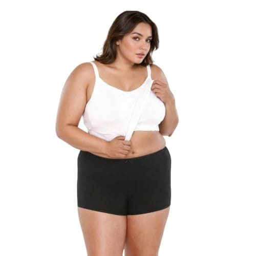 ADIRA | Camisole Bra for Women | Camisole for Curvy Women | Built-in Bra | Full Coverage | Wire-Free | Removable Cups | Adjustable Straps | Soft Stretch Fabric | Pack of 1 | White | 8XL