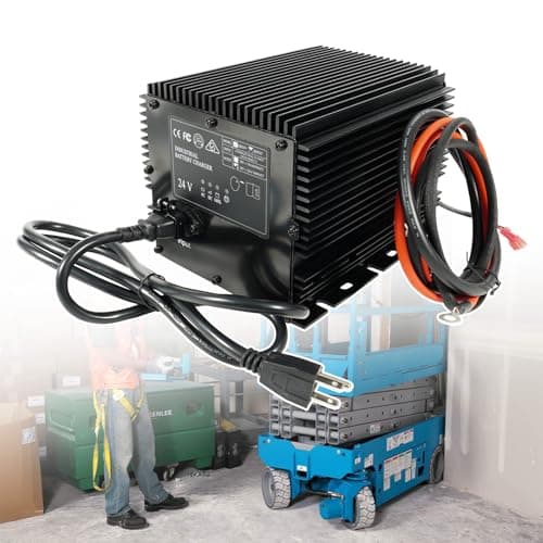 Dilomber HB600-24B Scissor Lifts Charger 25 Amp 24 Volt Compatible with Genie Skyjack JLG Slab Scissor Lifts Battery Charger #Replac 105739, 161827, 105739GT, 128537, 96211, 0400236