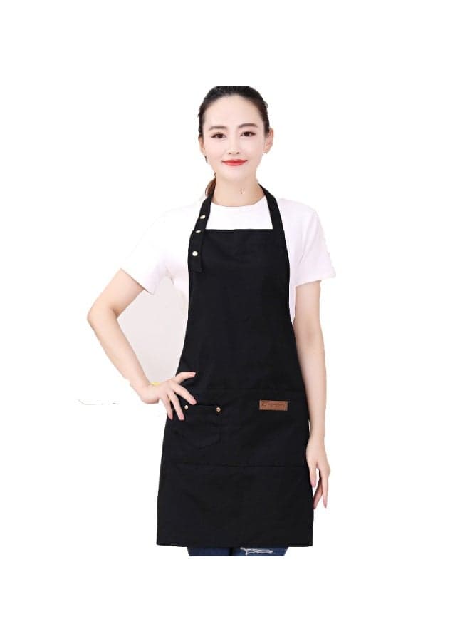Waterproof Canvas Apron with 3 Buckles - Adjustable Stain Resistant Kitchen Cooking Apron for Men and Women, Durable Chef Apron for Grilling & Cooking