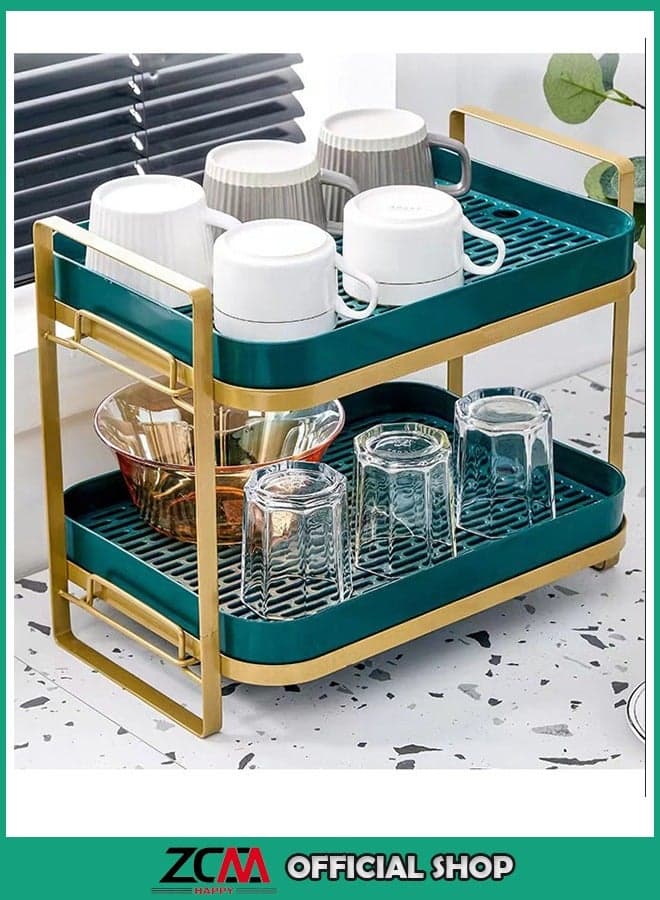 Cup Storage Rack Tea Set Storage Rack Fruit Storage Tray Drain Rack Desktop Multi-layer Tray