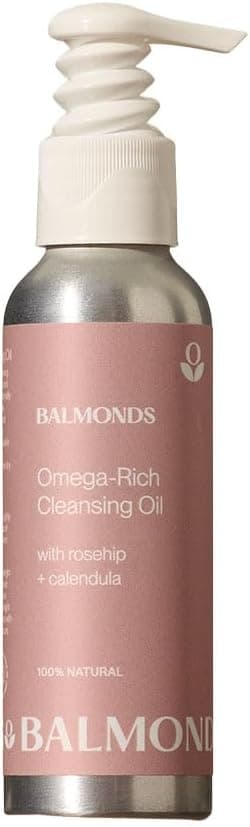 Balmonds OmegaRich Cleansing Oil 125ml 100 Natural Facial Cleanser Hydrating Makeup Remover with Rosehip Calendula Oils Suitable for All Skin Types