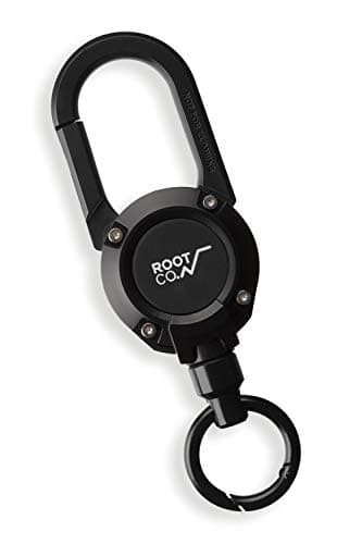 Gravity MAGREEL 360 (Black), Retractable Badge/iPhone Case/Key Holder with Carabiner Clip | 33.4" / 85cm Reel Retractable Heavy Duty | Max Loading Weight 10.5 oz / 300g