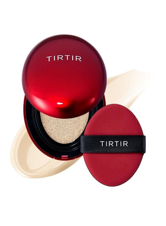 Mask Fit Red Cushion Foundation | Full coverage, Weightless, Skin fit, Satin Glow Finish, Korean Makeup, beauty, Tattoo cover up, Buildable (#13W Cream, 0.63 Fl Oz)