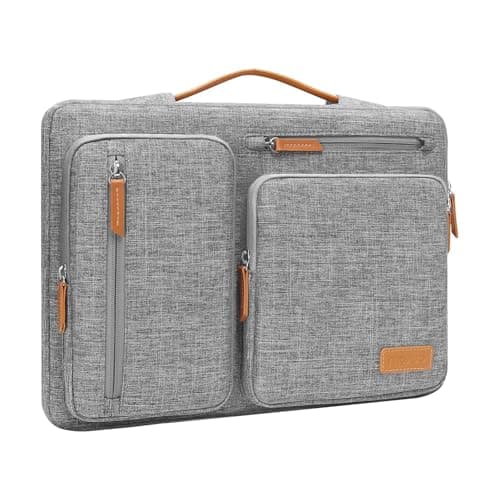 MOSISO 9-11 inch Tablet Sleeve Case for iPad A16 2025, iPad Air 11 inch M3 M2, iPad Pro 11 M4, iPad 10/9/8/7th, Galaxy Tab A9+/S9/S8/Plus 11, Side Open Carrying Bag with 4 Zipper Pockets, Gray