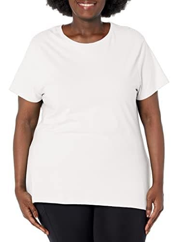 Just My Size Plus-Size Pure Cotton Jersey T-Shirt, Wide Classic Crewneck Tee for Women