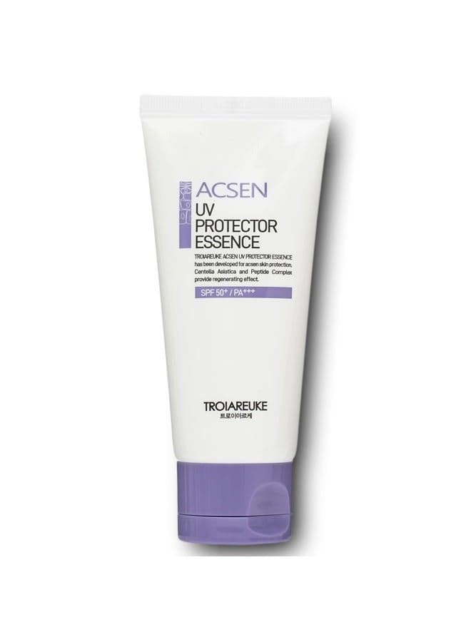 ACSEN UV Protector Sun Essence 1.69 Ounce, SPF50+ PA+++ Daily Facial Safe Sunblock Sunscreen Lotion Oil Free for Sensitive Acne Skin Moisturizer