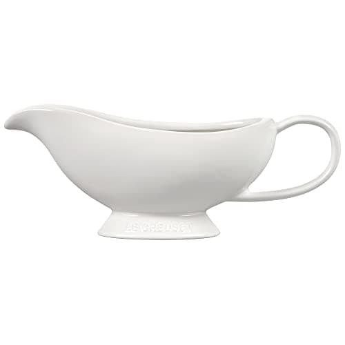 Le Creuset Heritage Stoneware Gravy Boat, White