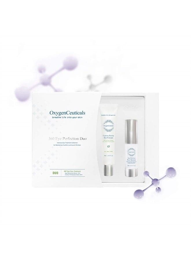 360 Eye Perfection Duo, Advanced Anti-Aging Eye Treatment Set, 2 Products, Eye Cream 35ml/18 oz & Eye Gel Serum 15ml/0.5 oz, Visibly Reduce Under-Eye Bags, Puffiness, Wrinkles, Dark Ci