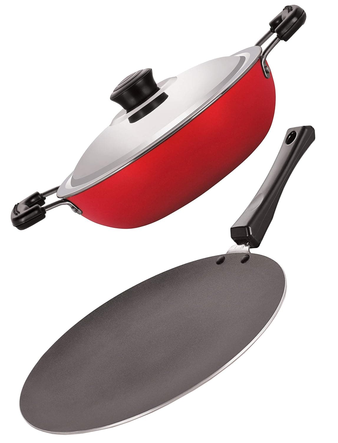 Nirlon Non-Stick Aluminium Gas Compatible Cookware Item, 2 Piece Set