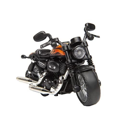 CYYSFIVQZ Die Cast Toy MotorcyclePull Back Motorcycle with Sounds and Lights 114 Friction Powered Kids Toy CarsMotorcycle Toys Gift for Boys or Girls Over 3 Years Old Birthday Christmas Black