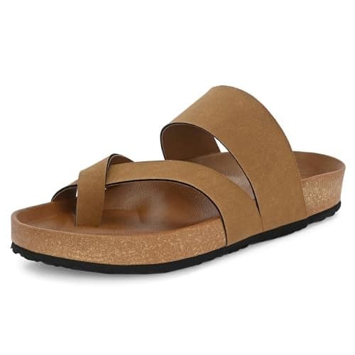 Centrino Mens Cushion Sliders/Slippers | PU Padding on the Footbed | Bounce Back Technology | Comfortable & LightWeight | Stylish & Everyday Flip Flops for Gents 6864-3_TAN_9