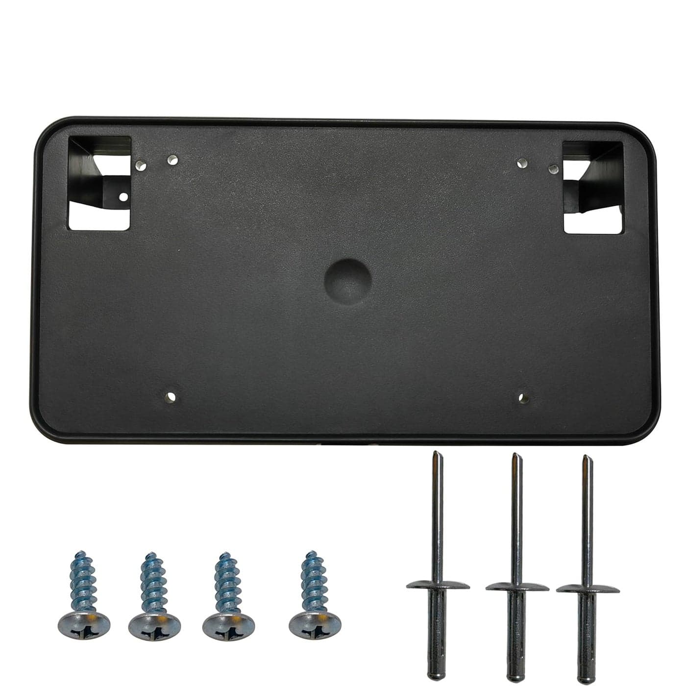 KYYET Front Bumper License Plate Frame Bracket Holder Textured Compatible with Chevy Silverado 1500 2016 2017 2018 Replacement 23354526GM1068172
