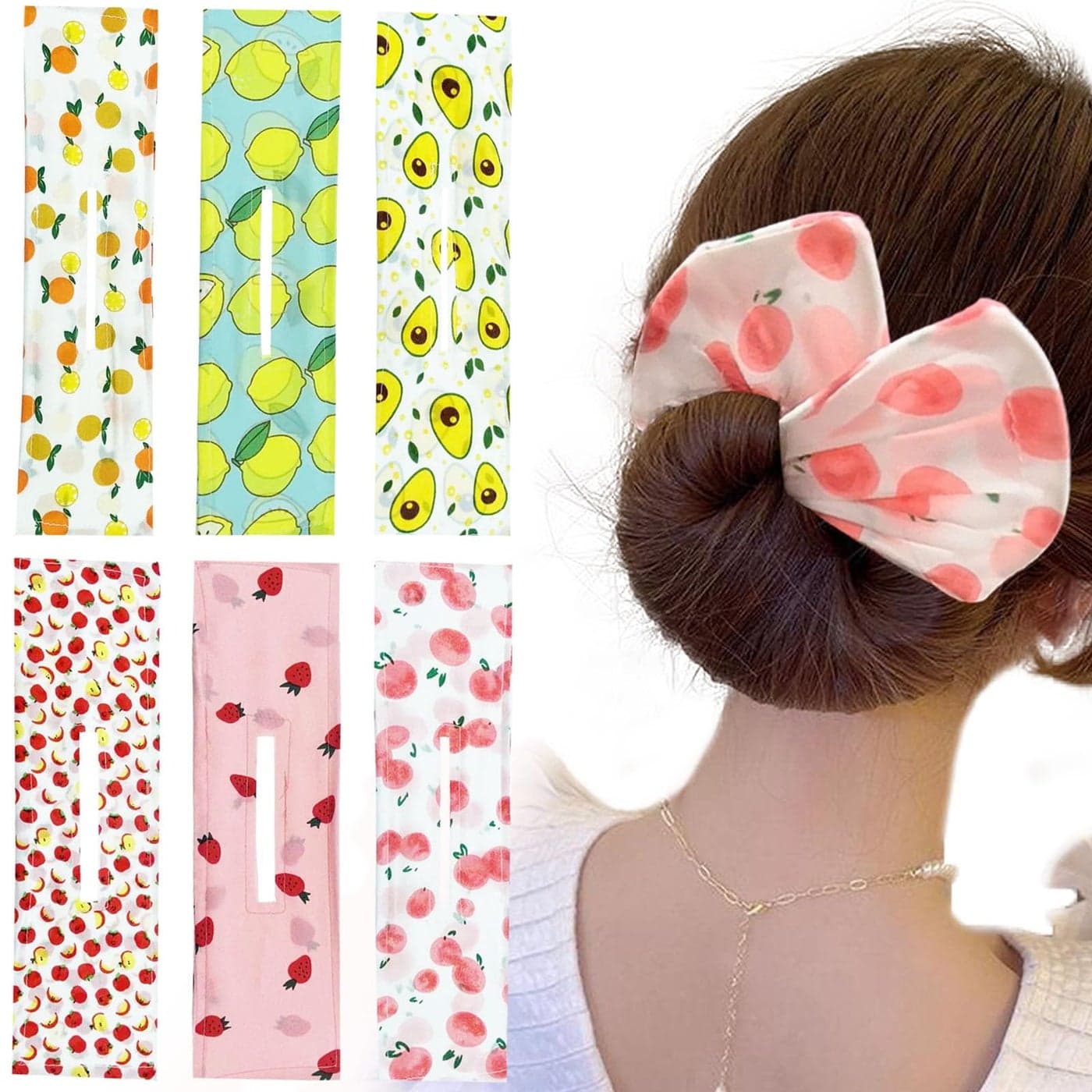 Multicolor Hair Accessories 6 PCS Deft Hair Bun Maker French Twist Curlers Ties Lazy Hair Clips for Women Girls Hairstyle