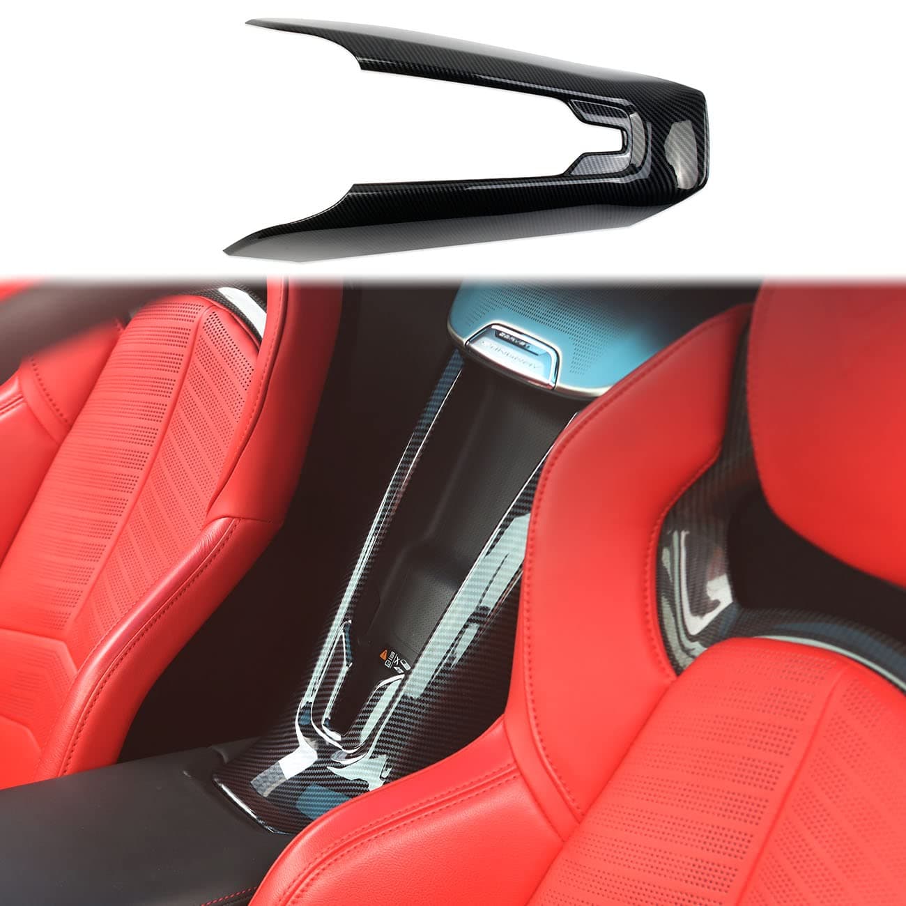 crosselec Carbon Fiber Interior Center Control Cover Trim for Chevrolet Corvette C8 20202025 Between Seats
