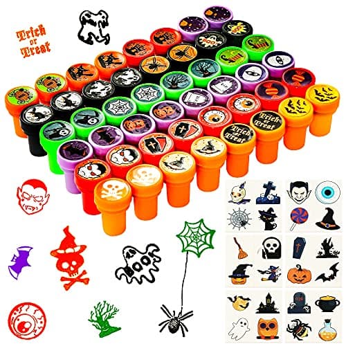 Max Fun 192pcs Halloween Party Favors Toys Stamps Halloween Stickers for Kids Halloween Party Supplies Goodies Bags Classroom Game Reward PrizesHalloween