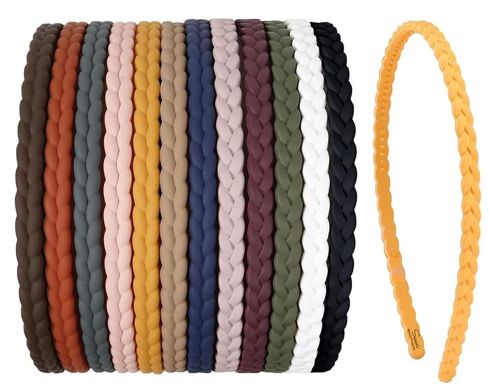 Saavi Beauty Products Hairband For Women/Girl | Skinny Hair Band Pack For Baby Girl | Stylish Hair Accessories (Pack Of 12, Multicolor)