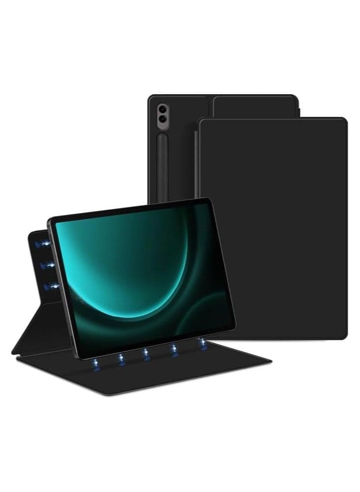 Magnetic Case for Galaxy Tab S9 FE Plus 2023 (SM-X610/SM-X616), Slim Lightweight Protecitve Cover with Pen Holder for Galaxy Tab S9 FE+