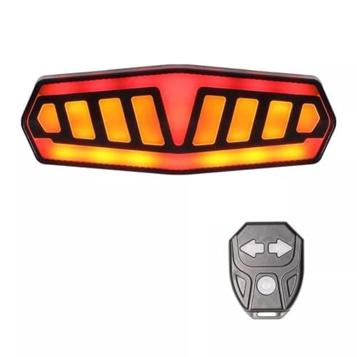 Linist Bicycle Turn Signals Remote Control Indicator LED Rear Light, USB Rechargeable Cycling Taillight - Wireless Intelligent Bicycle Tail Light Type-C Charging Interface