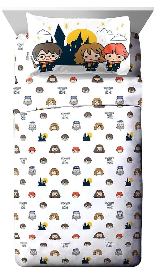 Harry Potter Hogwarts is My Home 3 Piece Twin Sheet Set Offical Harry Potter Product