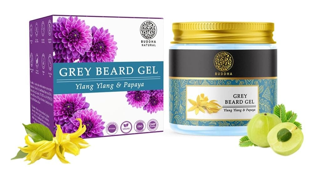 Buddha Natural Anti Grey Beard Gel 100 Gms Ayush Certified Gel Protection For Early Greys 10000 G Pack Of 1