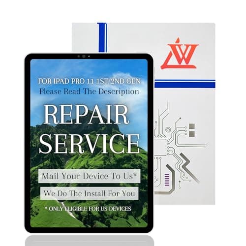LW Mail-in Repair Service with Original OEM Pull Screen Replacement for iPad Pro 11 1st/ 2nd Gen 11'' Display Digitizer LCD Touch Assembly A1934 A1979 A1980 A2013/A2068 A2228 A2230 (no Screen Tools)