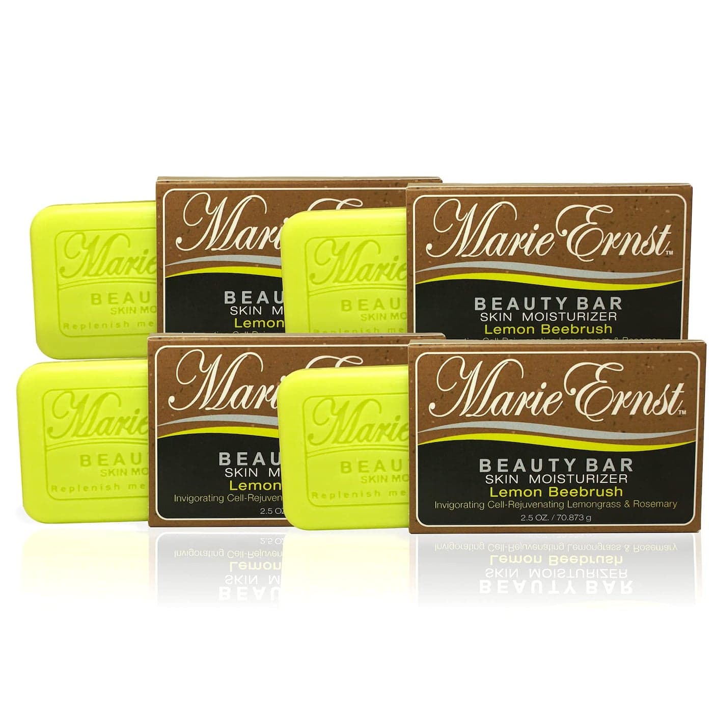 2Pack 4 Lemon Half Bar Soaps That Combine into 2 Full Lemon Verbena Bars Shea Butter Olive Oil Aromatic Scented Lemongrass Vegan Bath Soap for Men and Women