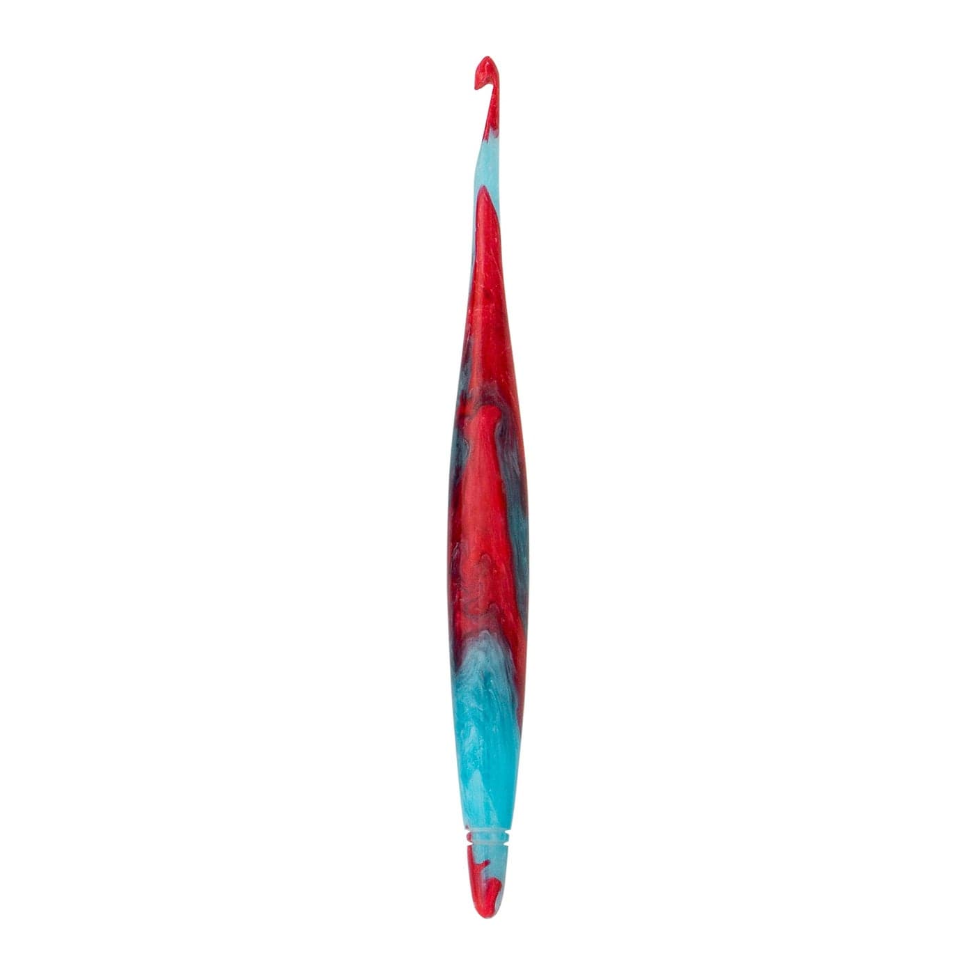 Ommi Ergonomic Handle Crochet Hooks Handcrafted 7 Crochet Hook Knitting Needle Craft Yarn Weave Best Gift Red Blue 4 mm