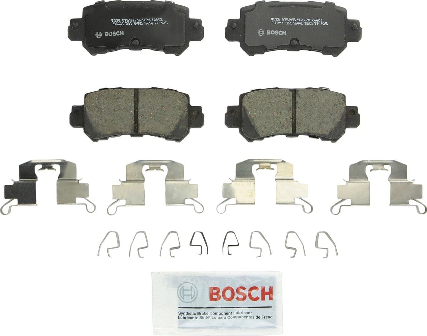 BOSCH BC1624 QuietCast Premium Ceramic Disc Brake Pad Set - Rear for Mazda CX-3, CX-5